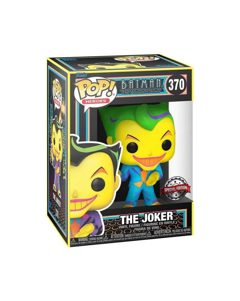 Set Bobble Figure DC - Batman POP! & Tee - The Joker (Blacklight) - L 