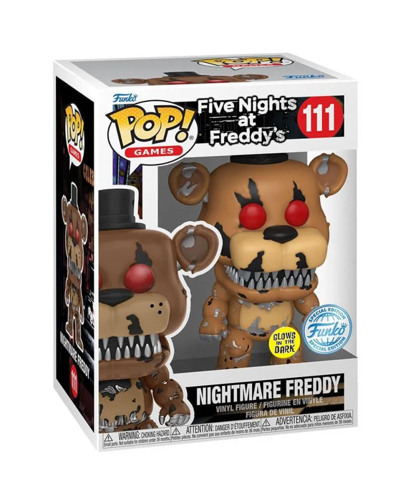 Set Bobble Figure Five Nights at Freddy's POP! & Tee - Nightmare Freddy - S 