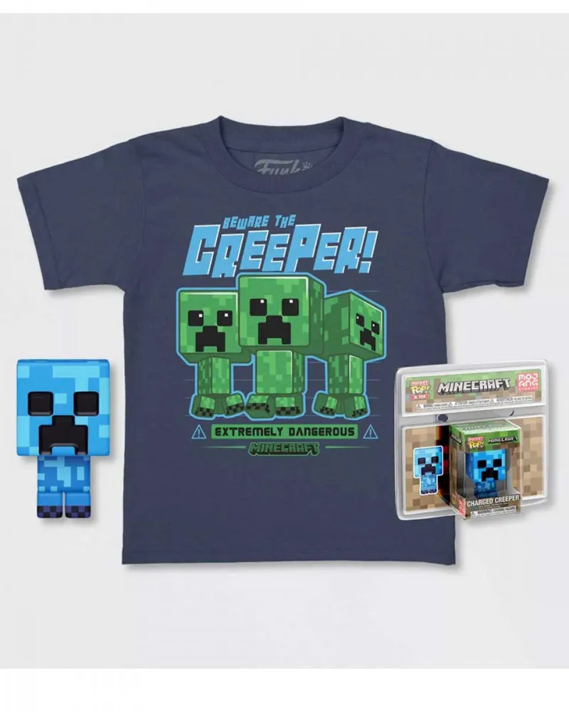 Set Pocket POP! Figure & T-Shirt Minecraft Charged Creeper L 