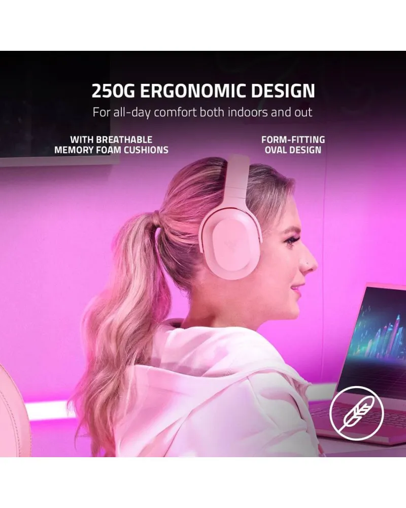 Slušalice Razer Barracuda X (2022) - Wireless Multi Platform Gaming and Mobile Headset - Quartz Edition 