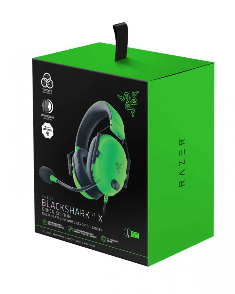 Slušalice Razer Blackshark v2 X Green 