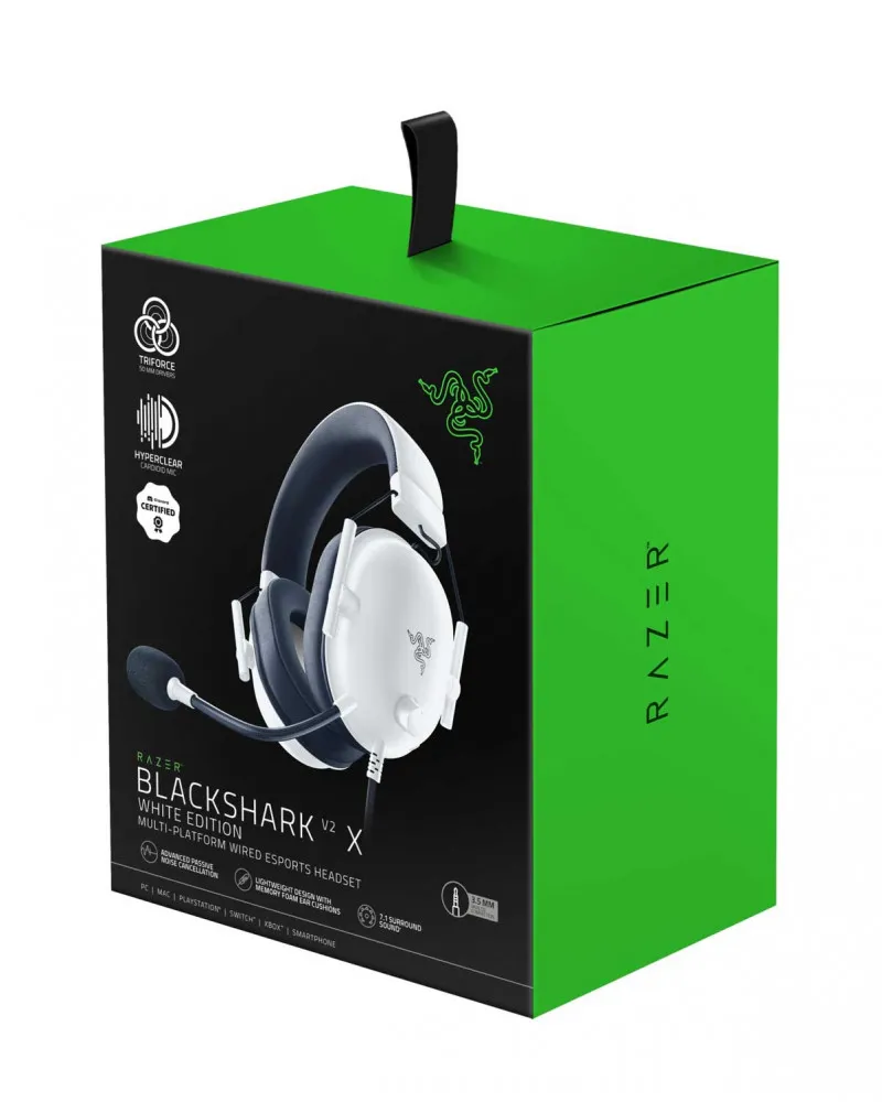 Slušalice Razer Blackshark v2 X White 