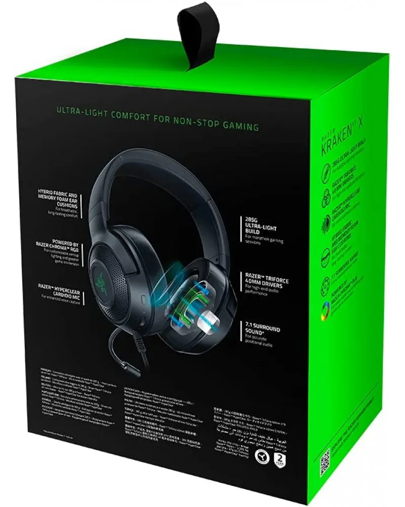 Slušalice Razer Kraken V3 X - Black 