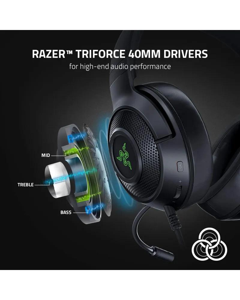 Slušalice Razer Kraken V3 X - Black 