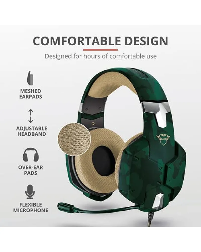 Slušalice Trust GXT 322C Carus - Jungle Camo Camo Green 