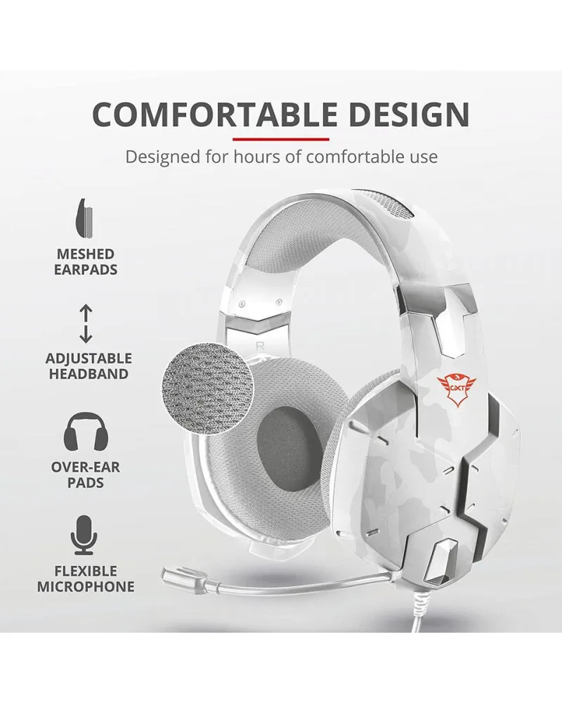Slušalice Trust GXT 322W Carus - Snow Camo 