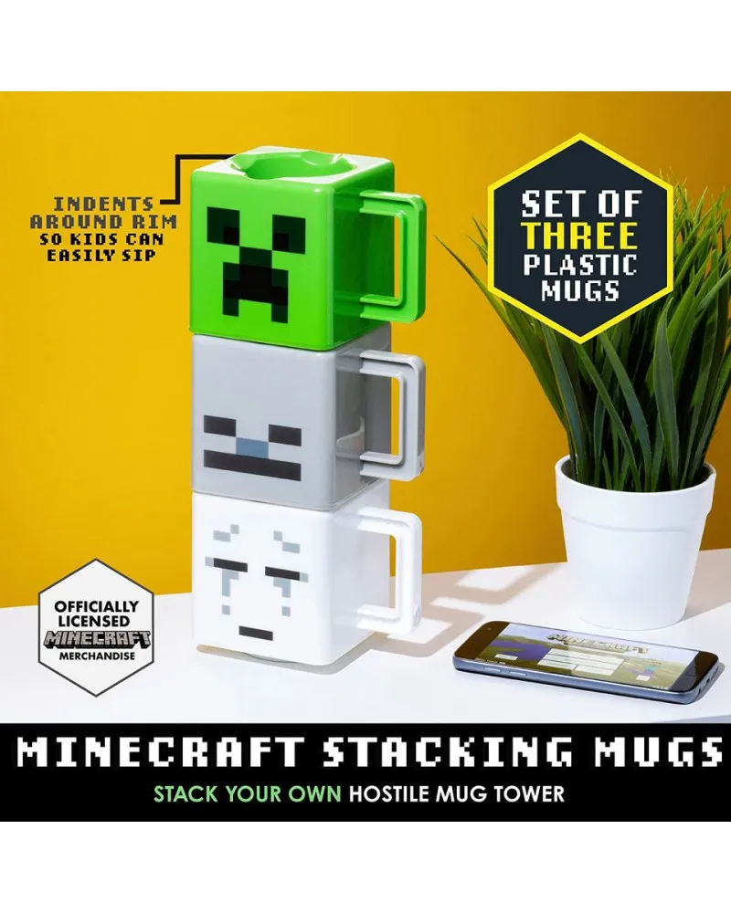 Šolja Paladone Minecraft - Set of 3 Stacking Mugs 