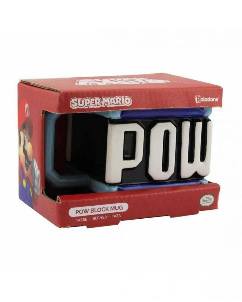 Šolja Paladone Super Mario - 3D - Pow Block Mug 