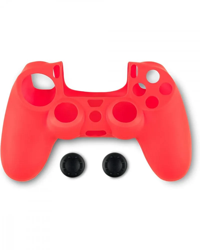 Spartan Gear Controller Silicon Skin Cover & Thumb Grips Red 