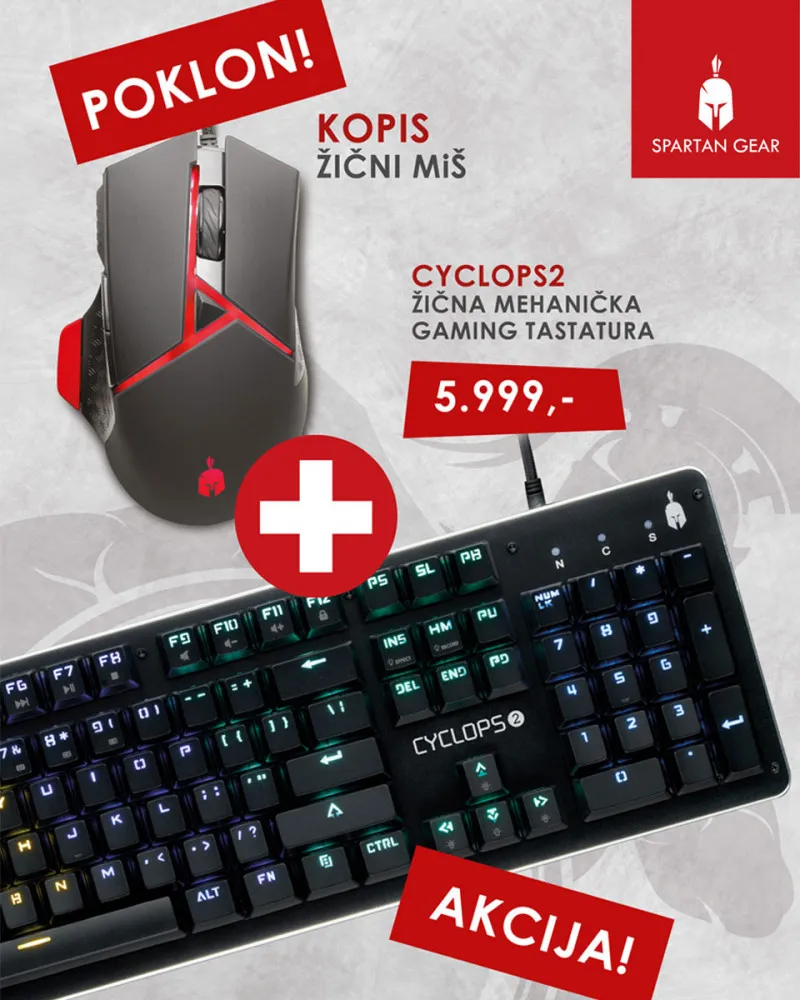 Tastatura Spartan Gear Cyclops 2 + Miš Spartan Gear Kopis 