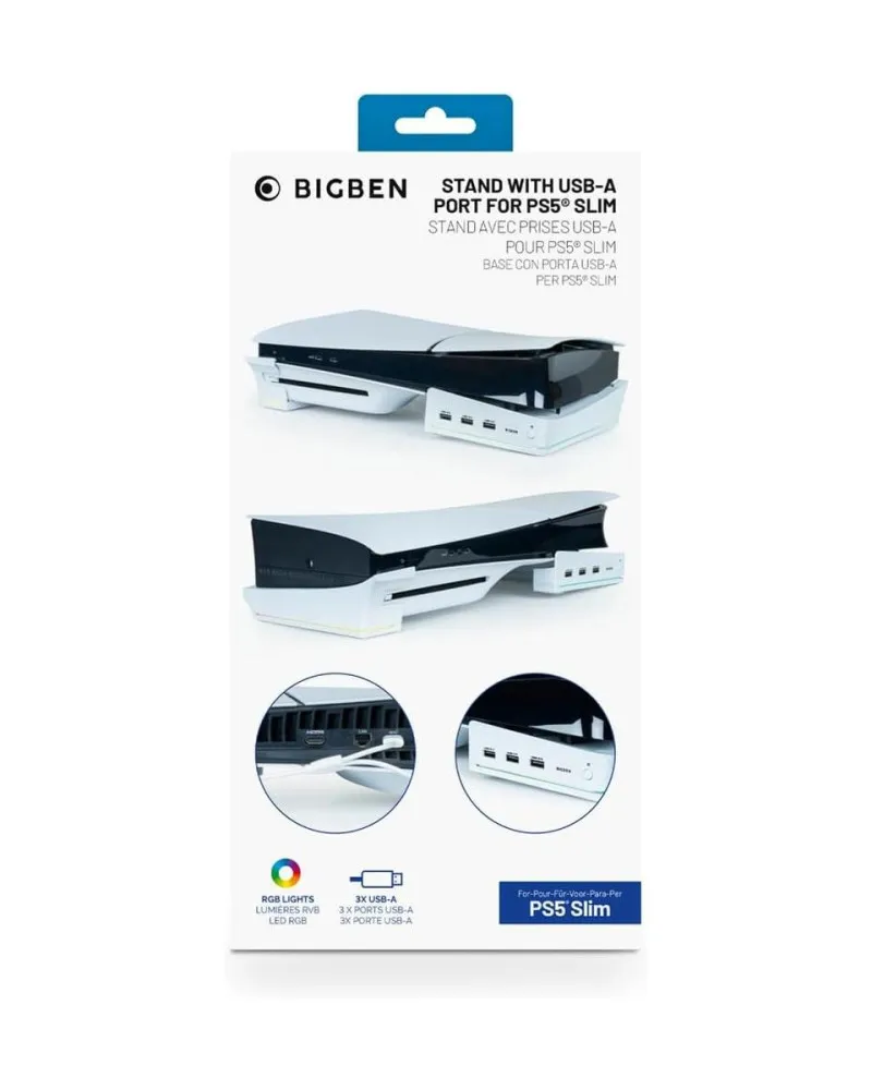 Stalak BigBen with USB-A Port PS5 Slim - Horizontal 