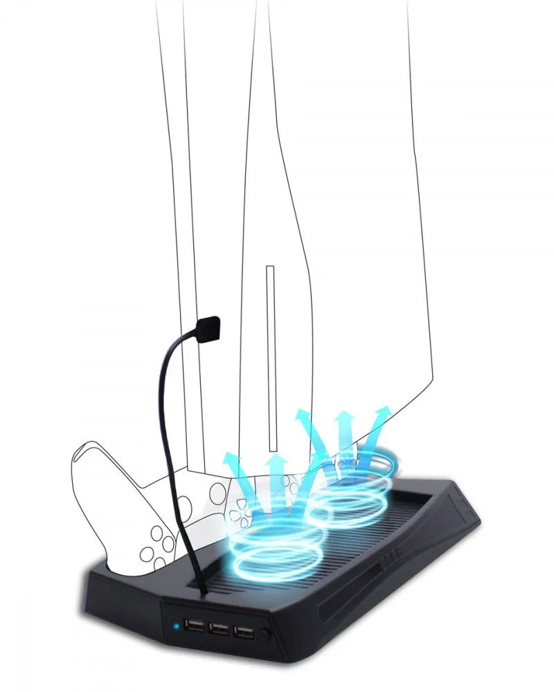 Stalak za konzolu Freaks and Geeks - Charging Stand with Cooling Fan 