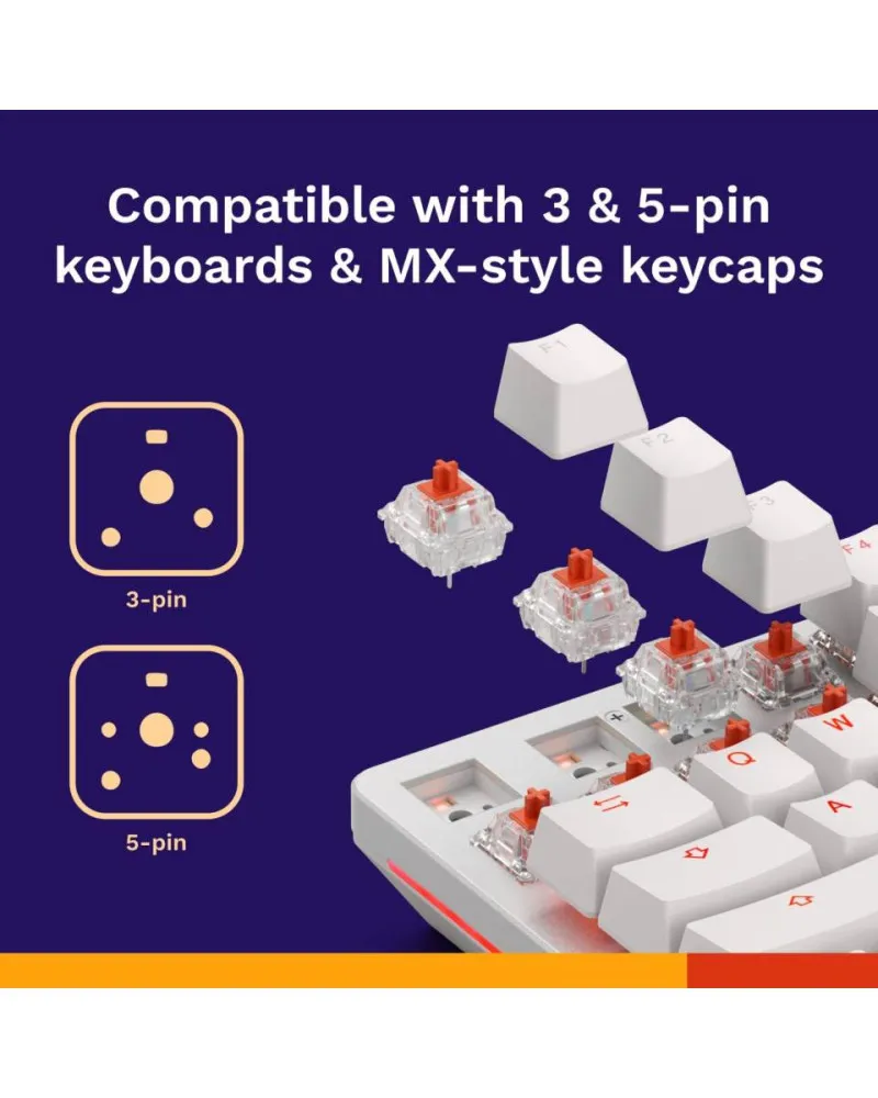 Svičevi za tastaturu Glorious Fox Prelubed - Linear Switch 