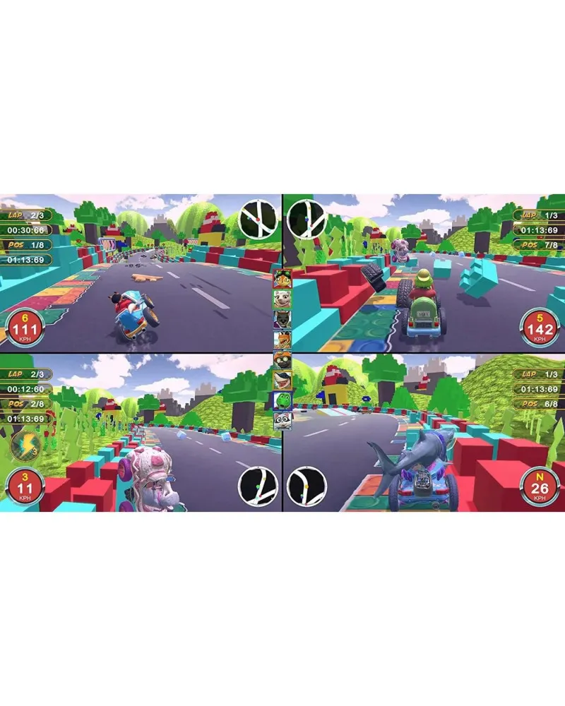 Switch Animal Kart Racer - Code in a Box - Steering Wheel Bundle 