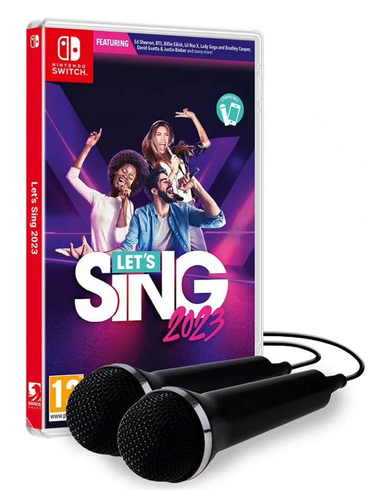 Switch Let's Sing 2023 + 2 Mikrofona 