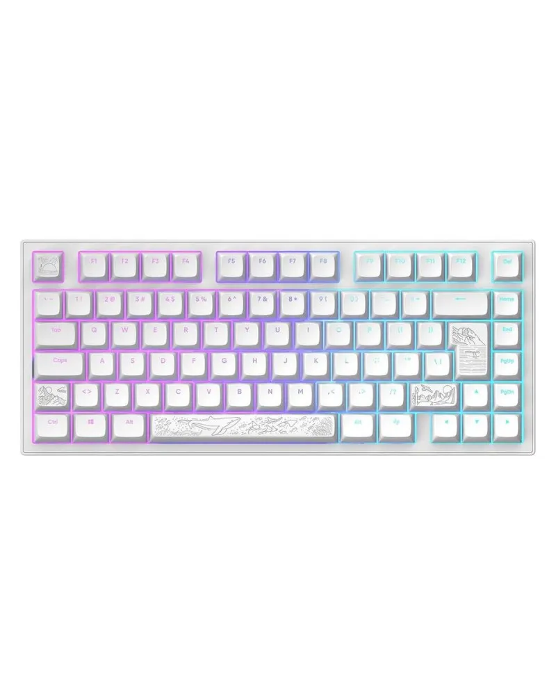 Tastatura Dark Project ALU Terra Nostra White - Wired Gaming Keyboard (ANSI) 