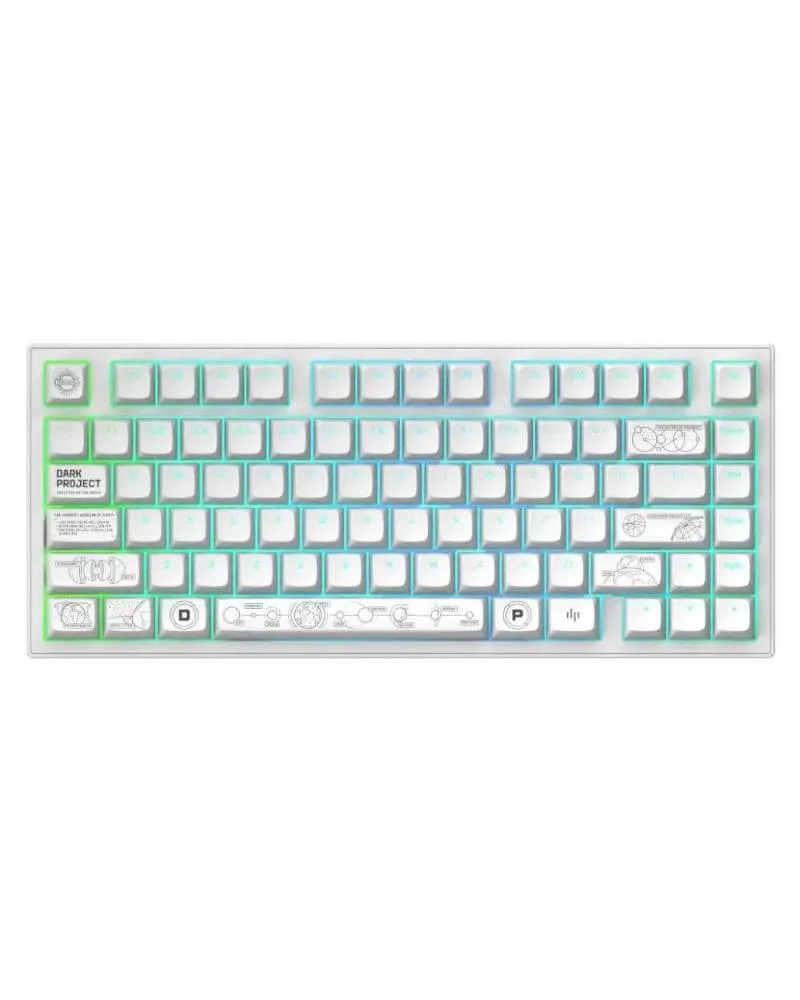 Tastatura Dark Project ALU Terra Nova White - Wireless Gaming Keyboard (ANSI) 