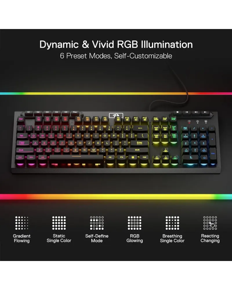 Tastatura Redragon Aditya K513 RGB 