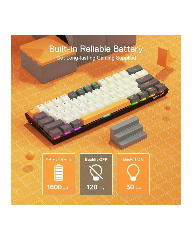 Tastatura Redragon Caraxes K644GG 60% RGB Red 