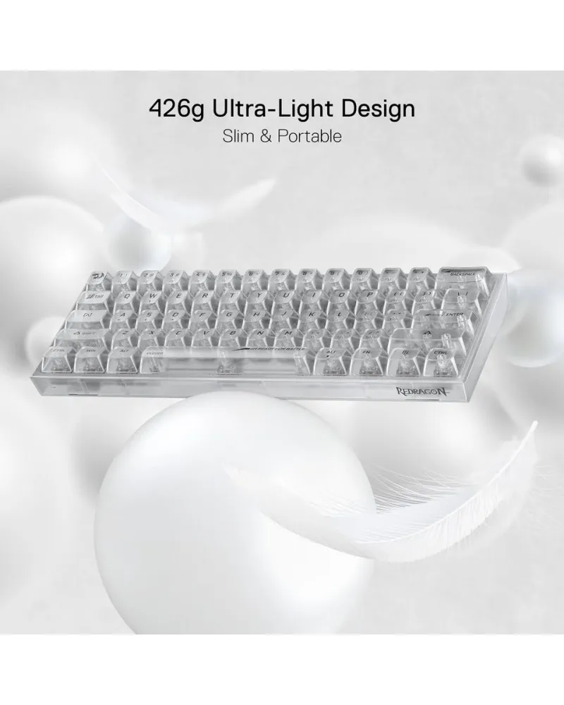 Tastatura Redragon Fizz Pro K617 CT - RGB - White 