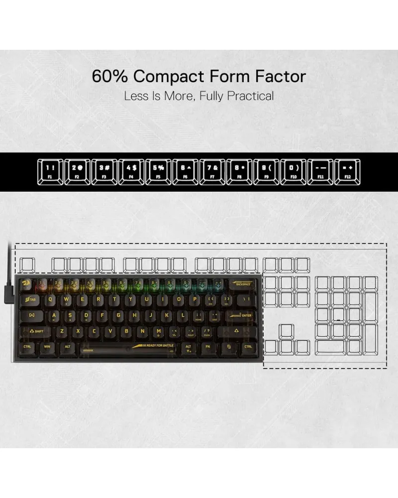 Tastatura Redragon Fizz Pro K617 CTB - RGB - Black 