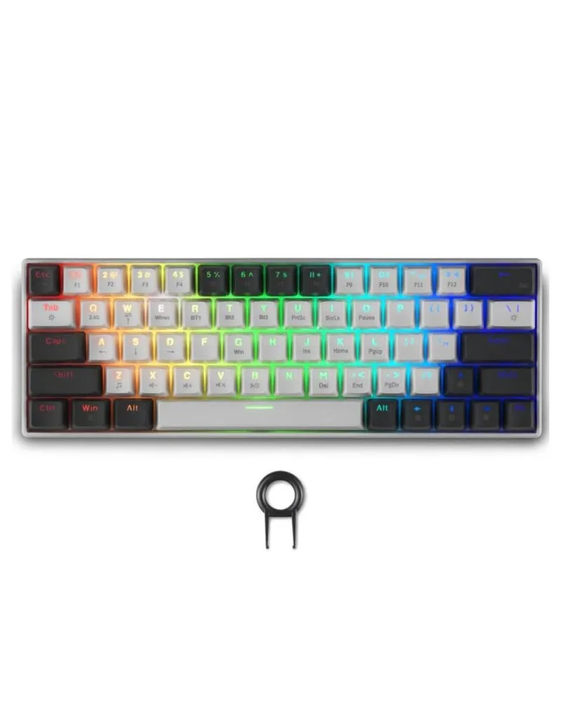 Tastatura Spartan Gear Pegasus 2 RGB Wireless - White / Grey 