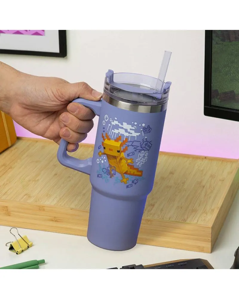 Termos šolja Paladone Minecraft - Purple  Travel Mug 