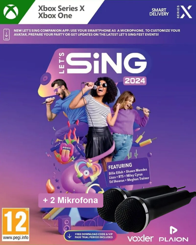 XBOX ONE Let's Sing 2024 + 2 Mikrofona 