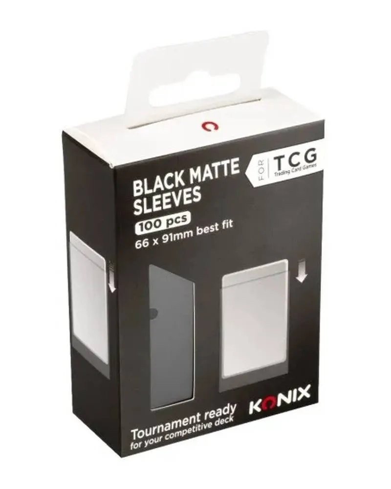 Zaštita za karte Konix TCG - Black Matte Sleeves 100 Pcs 