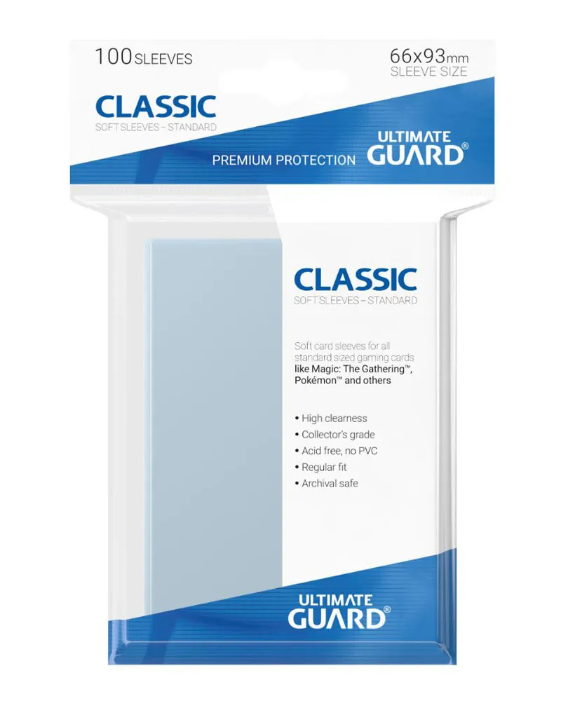 Zaštita za karte Ultimate Guard - Classic Soft Sleeves - Standard Size - Transparent (100) 