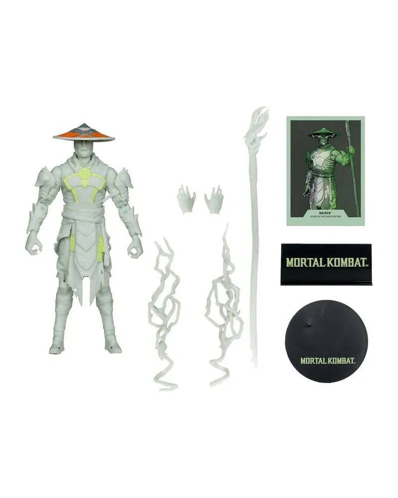 Action Figure Mortal Kombat - Glow in the Dark Edition - Raiden Gold Label Series 