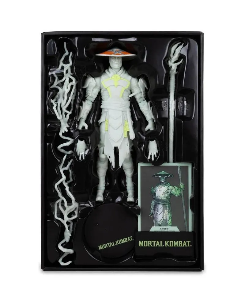 Action Figure Mortal Kombat - Glow in the Dark Edition - Raiden Gold Label Series 