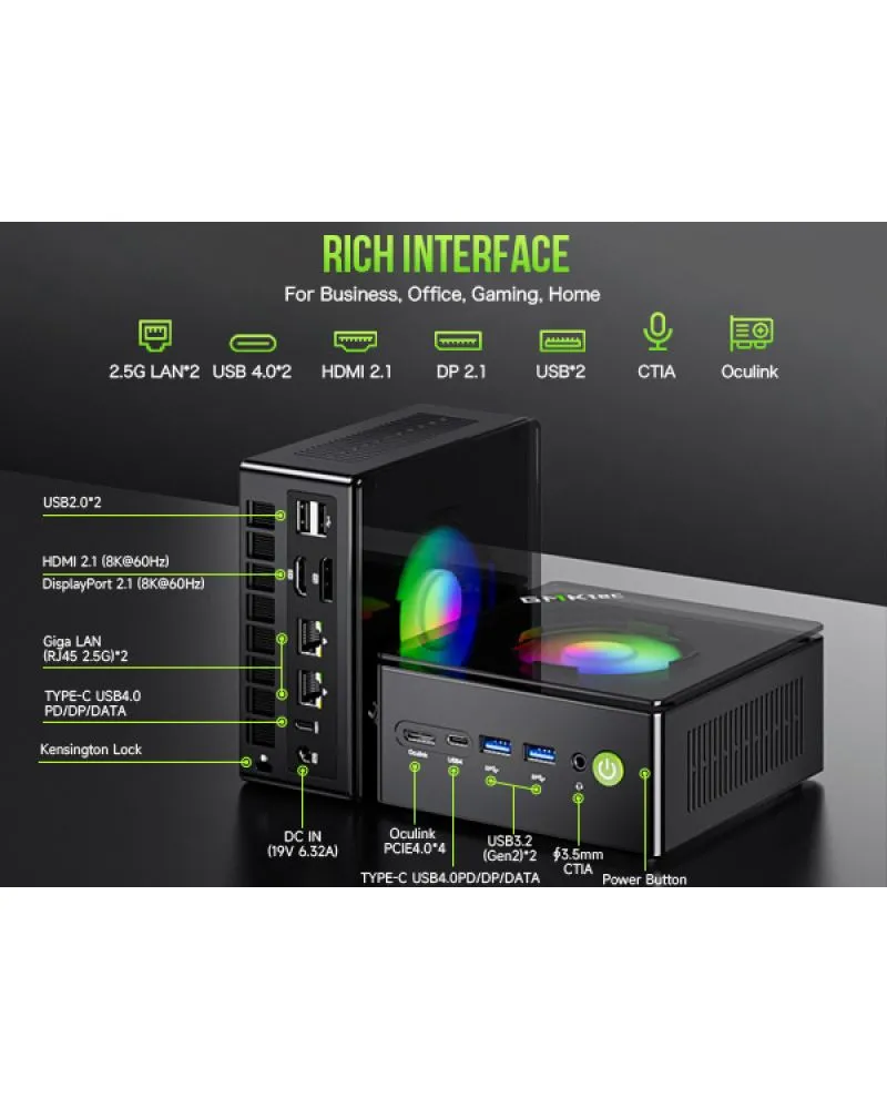 AMD Ryzen 9 Mini Računar GMKtec K11 - 8945HS 32GB 2TB WIN11 Pro 