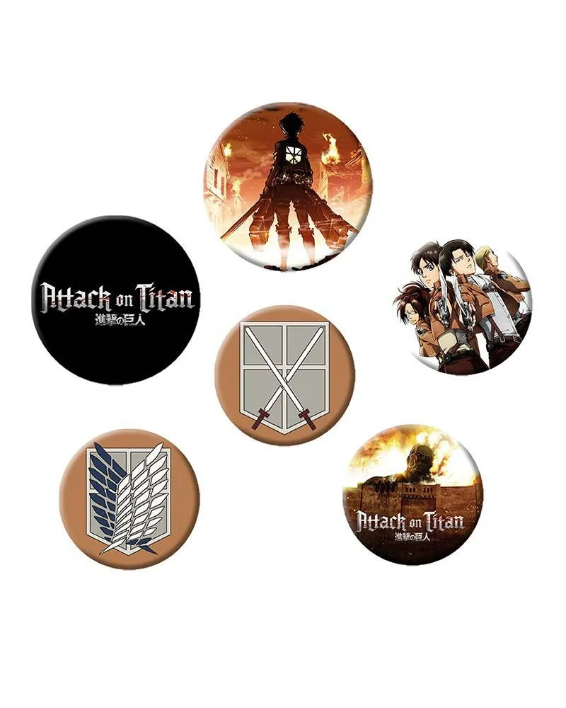 Bedževi AbyStyle - Attack On Titan - Characters - Badge Pack 