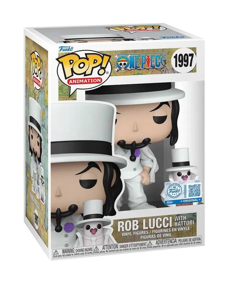 Bobble Figure Anime - One Piece POP! - Rob Lucci (With Hattori) 