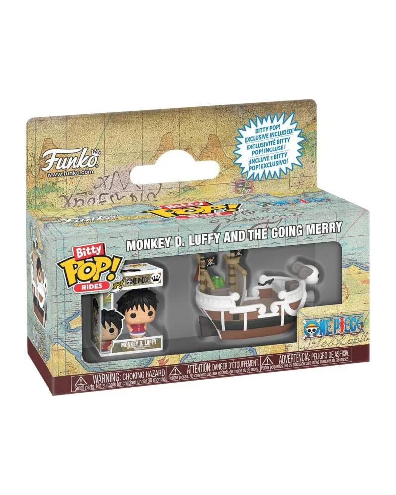 Bobble Figure Bitty - One Piece POP! - Monkey D. Luffy And The Going Merry 