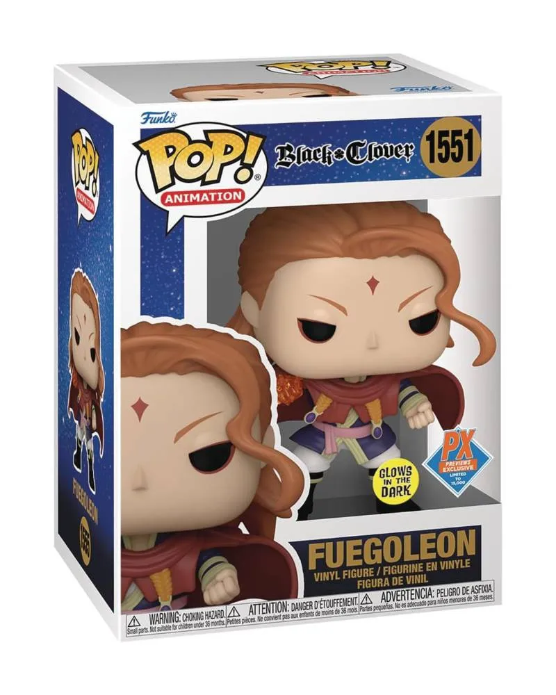 Bobble Figure Anime - Black Clover POP! - Fuegoleon - Glows in the Dark - Special Edition 