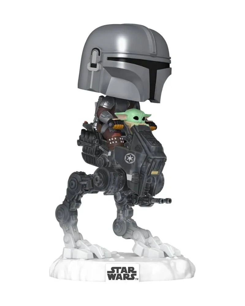 Bobble Figure Star Wars POP! - The Mandalorian With Grogu In Imperial Remnant AT-RT #837 