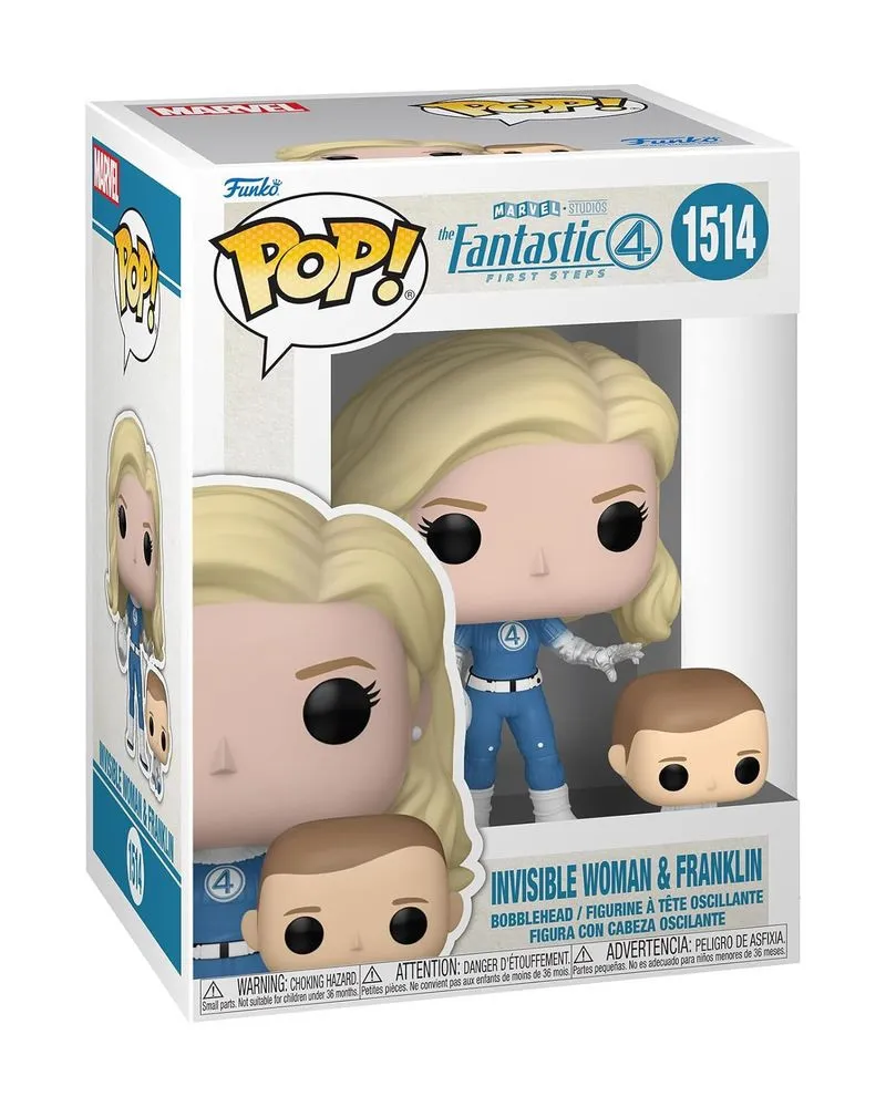 Bobble Figure Marvel - Fantastic Four: First Steps POP! - Invisible Woman & Franklin 