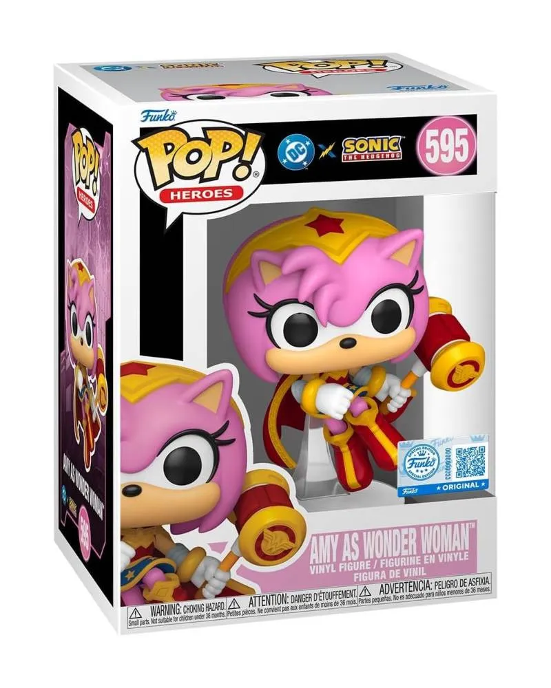 Bobble Figure Heroes POP! DC X Sonic The Hedgehog - Amy As Wonder Woman #595 