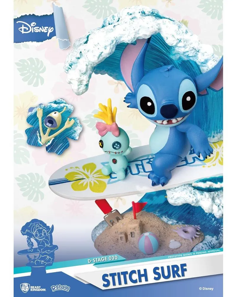 Diorama Lilo & Stitch - Stitch Surfing D-Stage PVC 