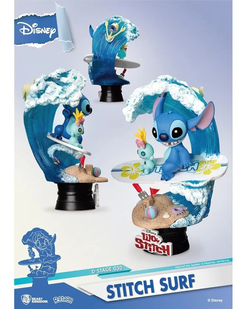 Diorama Lilo & Stitch - Stitch Surfing D-Stage PVC 