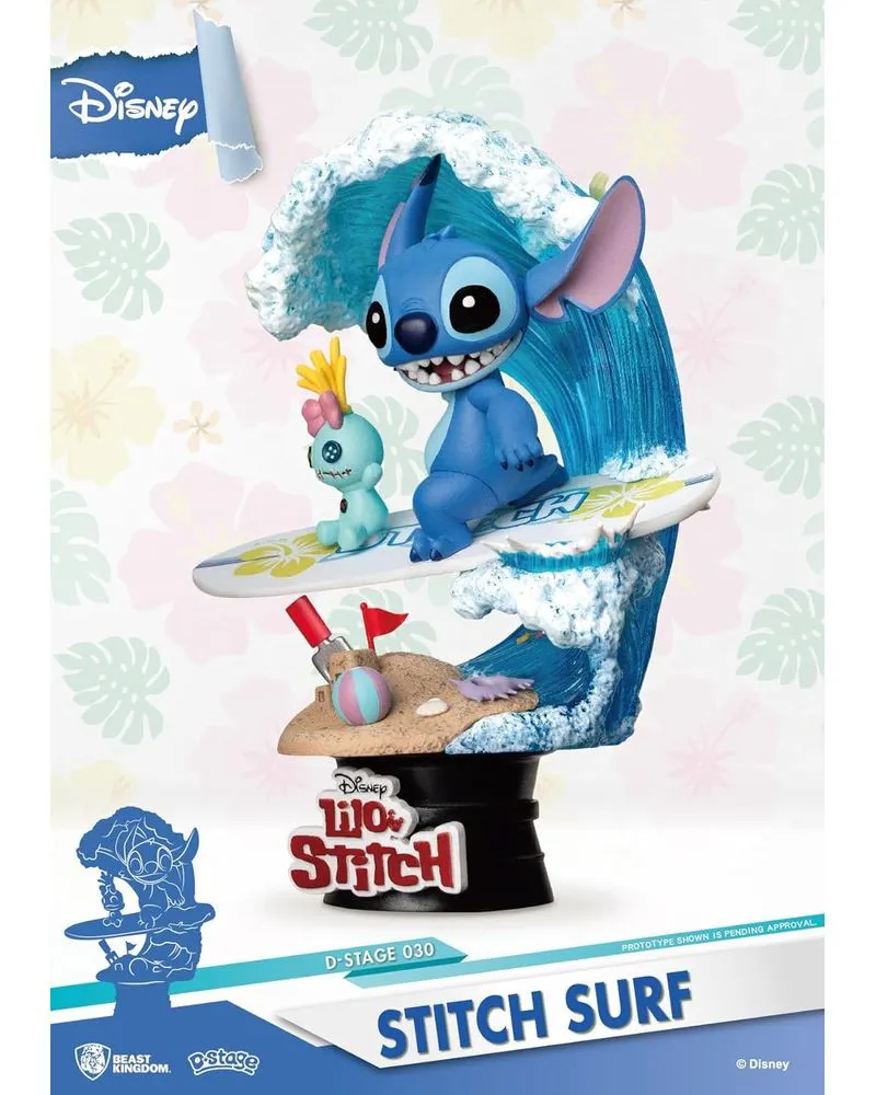 Diorama Lilo & Stitch - Stitch Surfing D-Stage PVC 