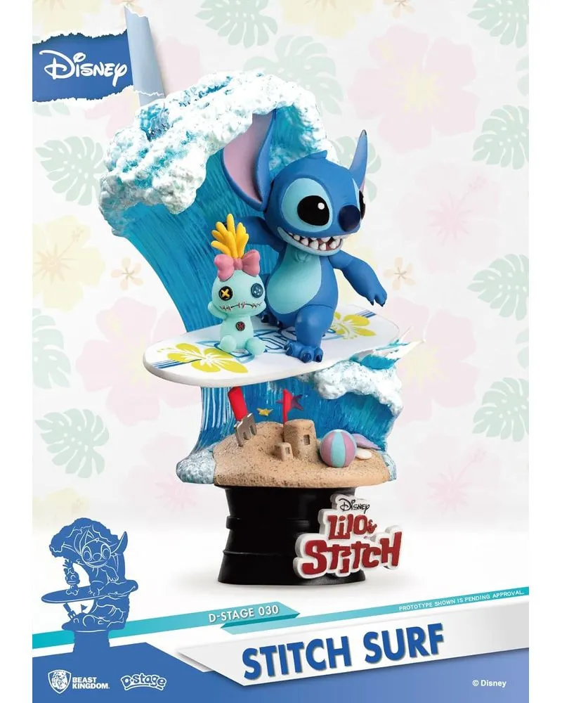 Diorama Lilo & Stitch - Stitch Surfing D-Stage PVC 