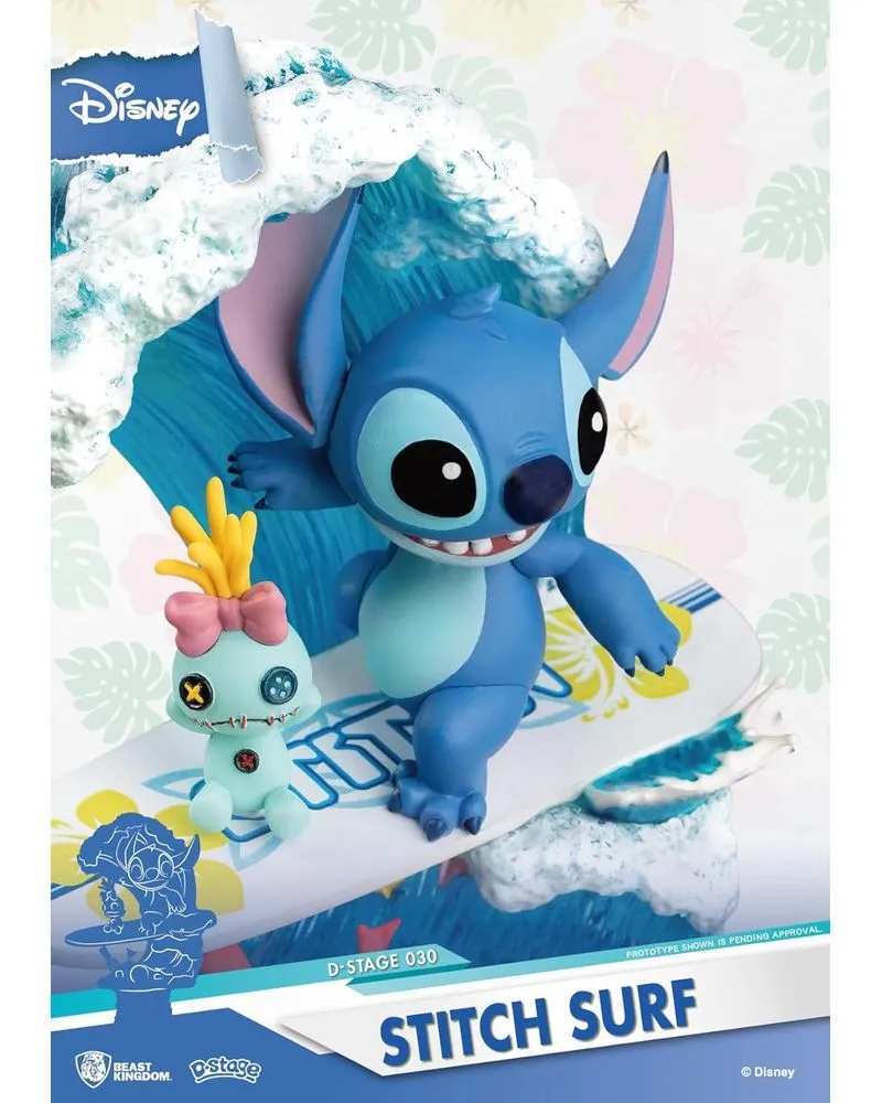 Diorama Lilo & Stitch - Stitch Surfing D-Stage PVC 