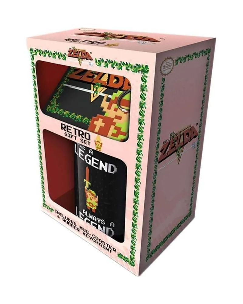Gift Set - Legend Of Zelda - Retro - Šolja & Podmetač & Privezak 