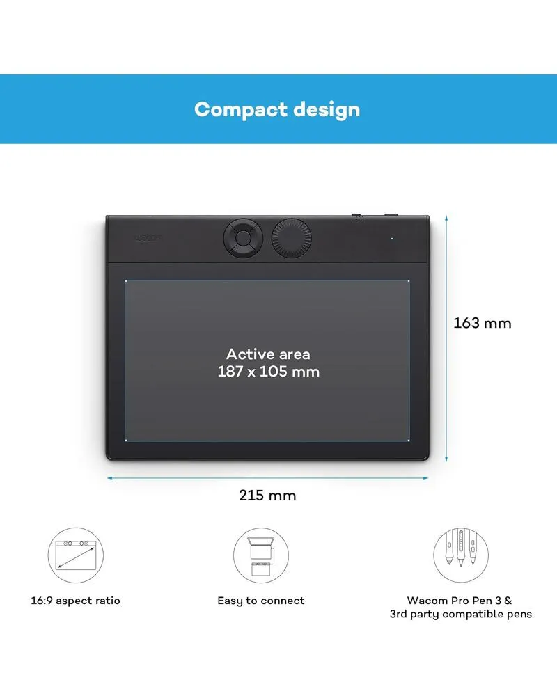 Grafička tabla Wacom Intuos Pro PTK470K0B - Pen Tablet Small 