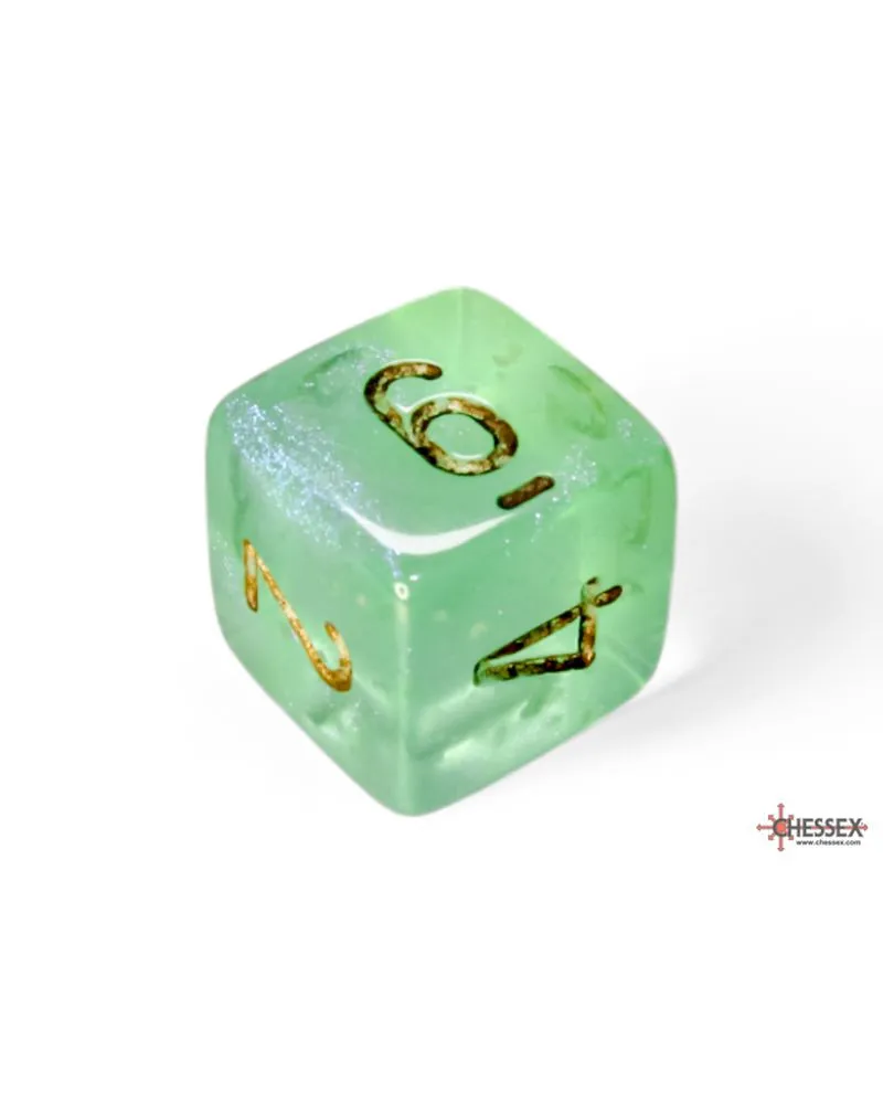Kockice Chessex - Borealis- Light Green & gold - Role Playing 7 Dice Set