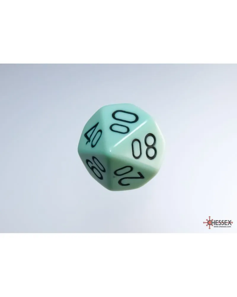 Kockice Chessex - Opaque - Polyhedral - Pastel Green-Black (7) 