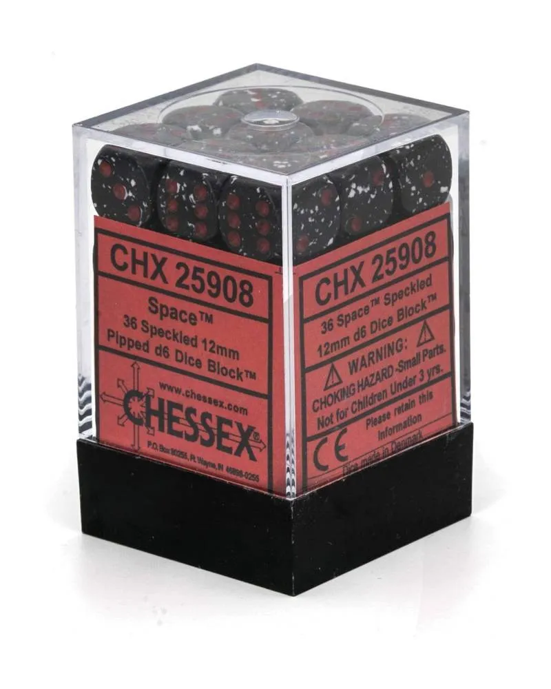 Kockice Chessex - Speckled - Silver Volcano - Dice Block (36) 12mm 